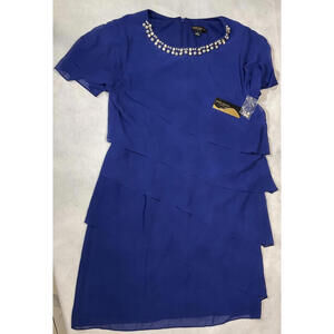 Ignite Events New York Roya Blue Tier Dress Size 10 NWT
